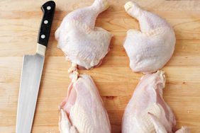 Quartering chicken