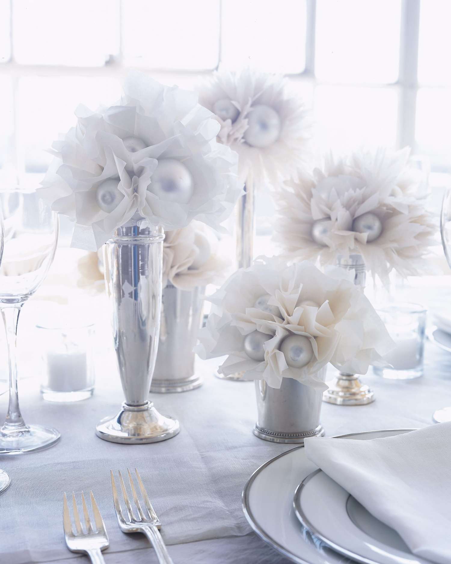 Copper Candle Centerpieces