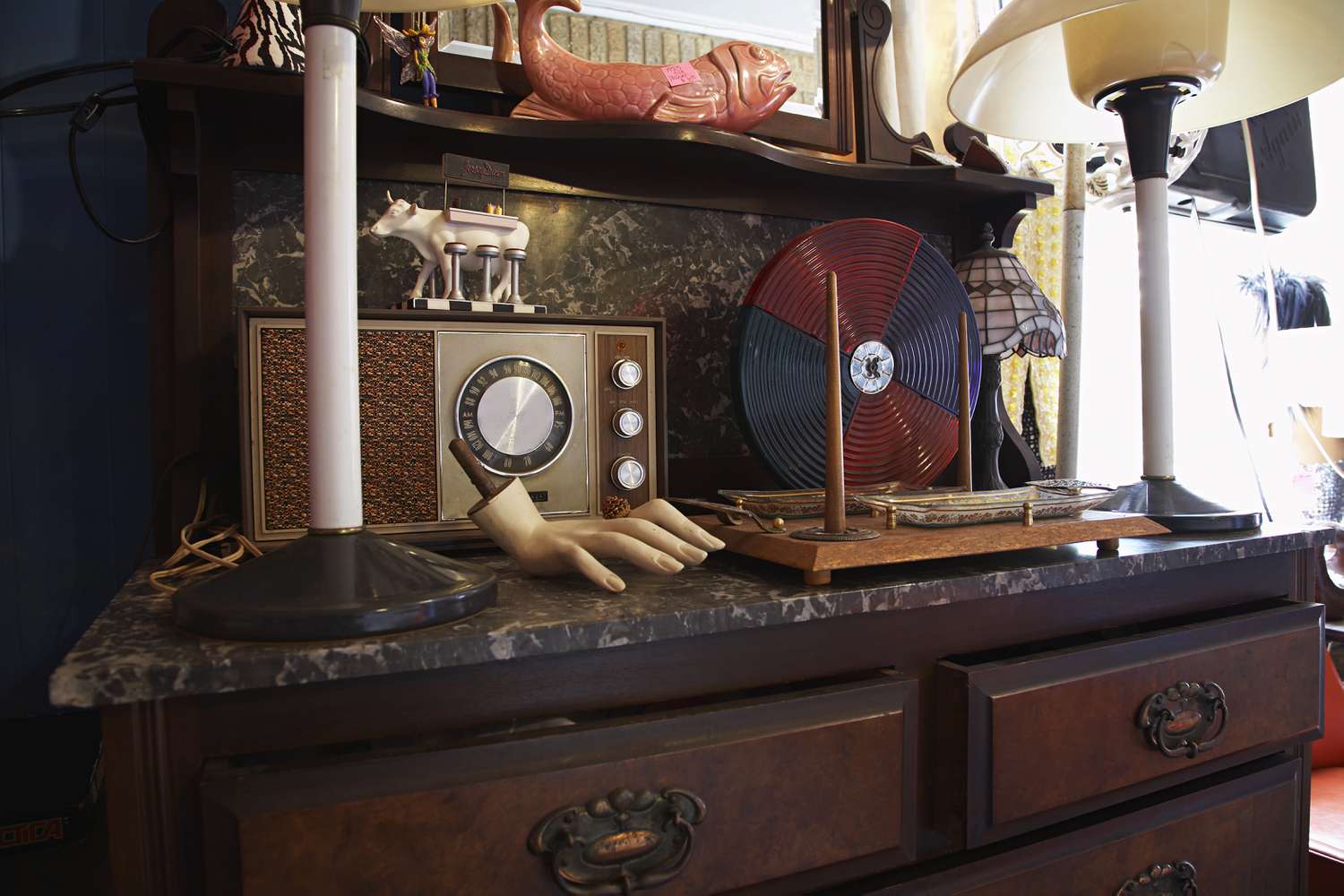 Vintage Collectibles in Second Hand Store