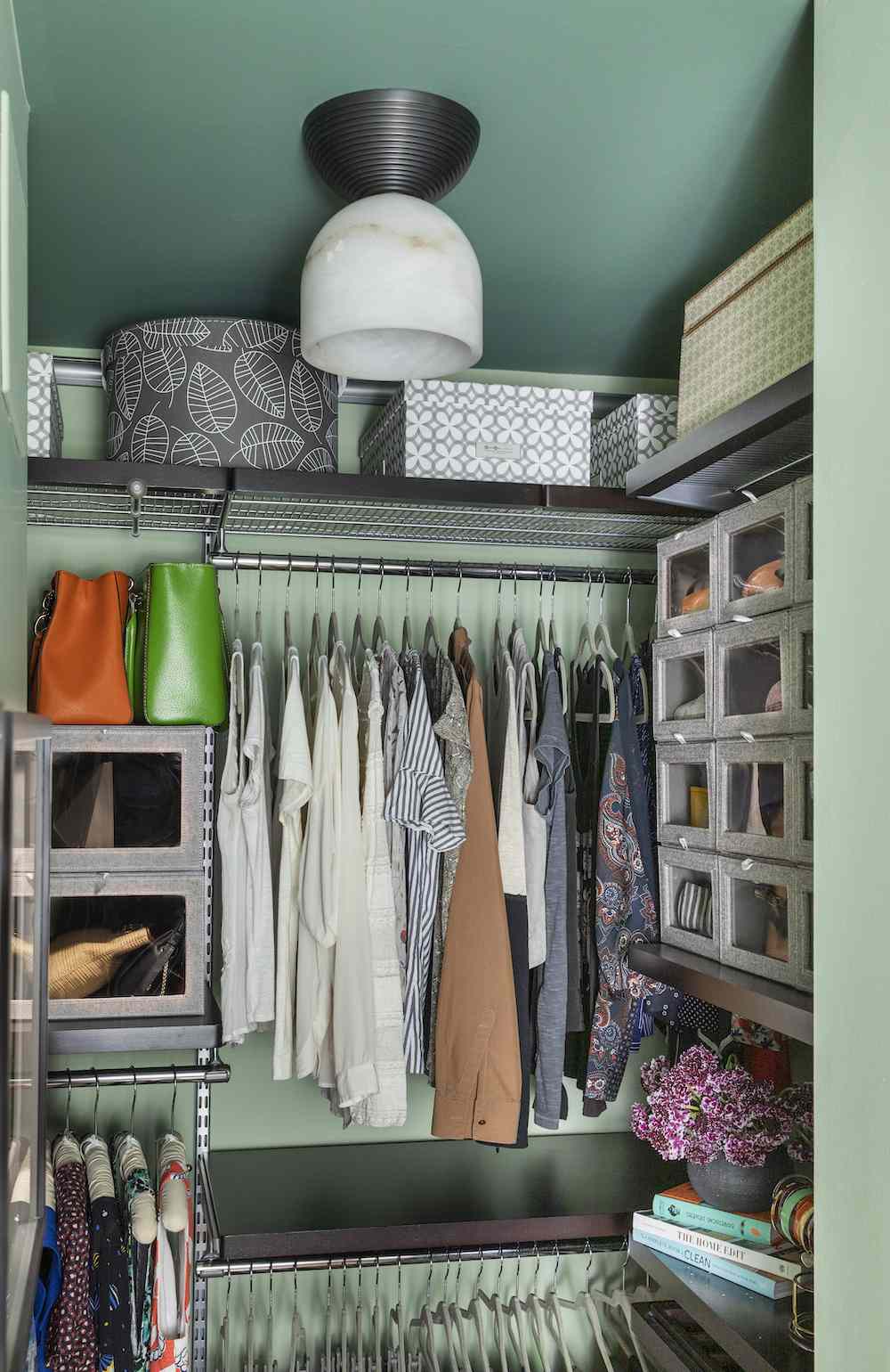 chic lighting small closet