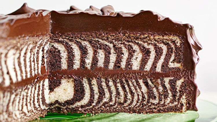 chocolate-and-vanilla zebra cake