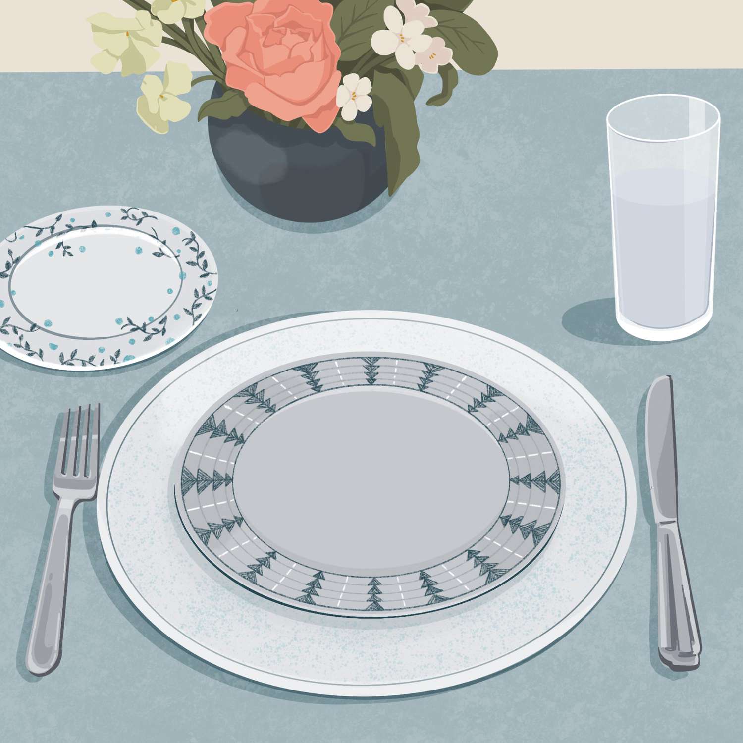 setting the table plates