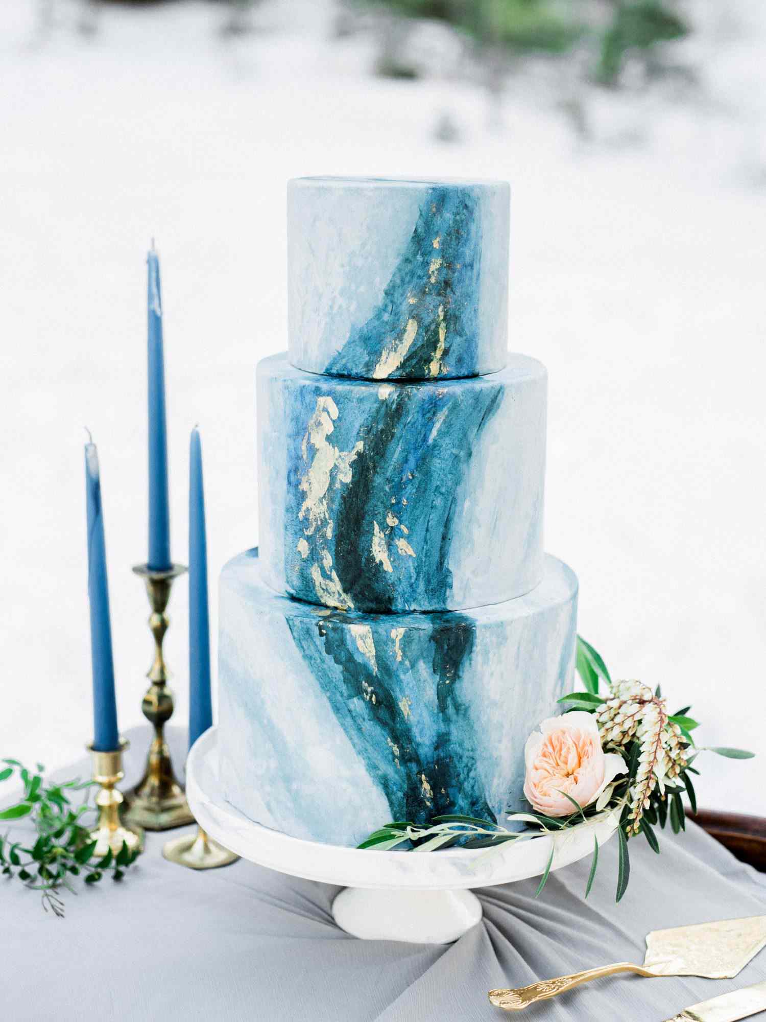 marbled cake blue