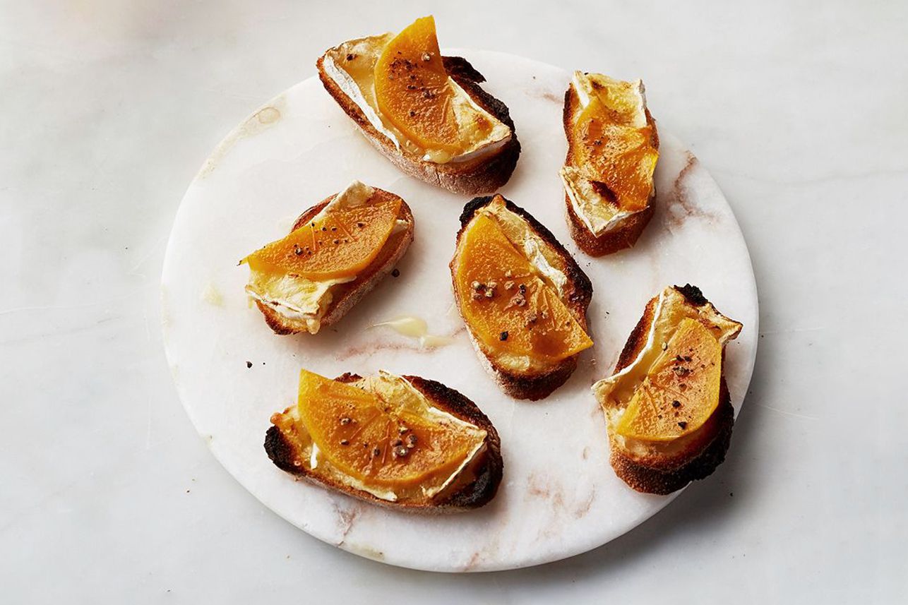 Broiled Persimmon Toasts
