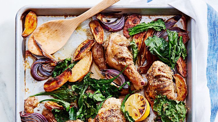 Pan-Roasted Chicken with Za'atar, Potatoes, and Greens