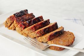 sliced meatloaf on plate