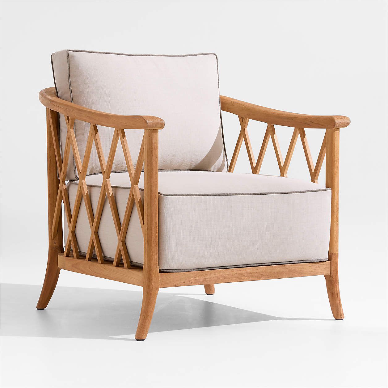crate and barrel white chair teak