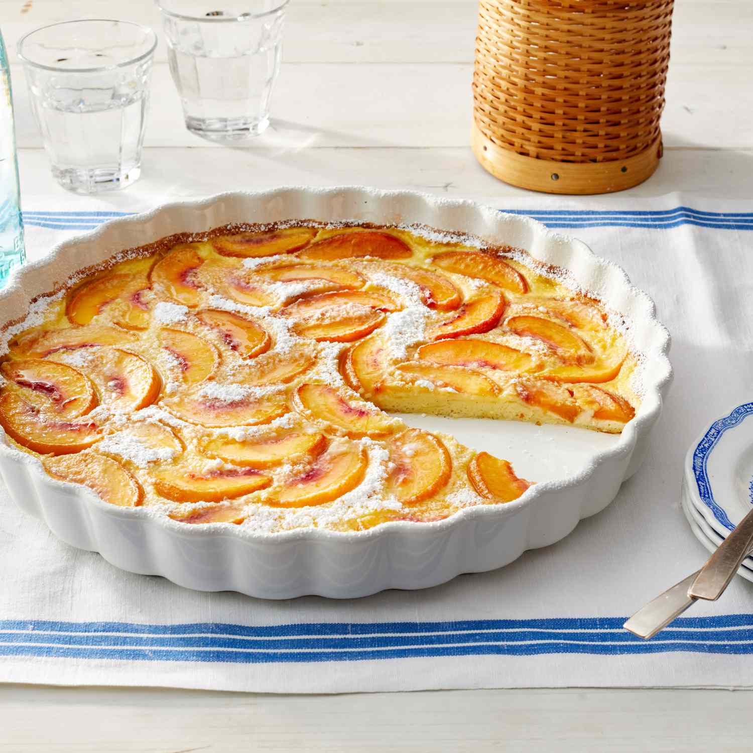 nectarine clafoutis martha bakes