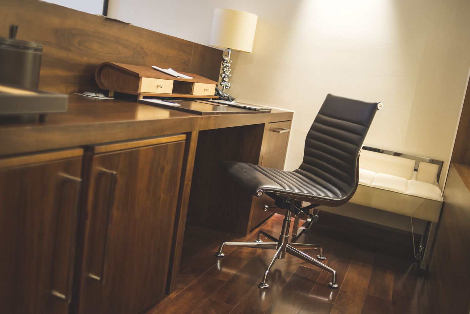 modern office with eames office chair