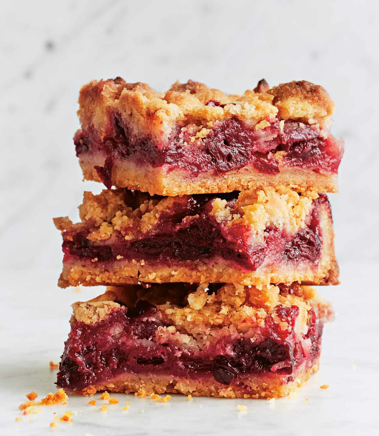 Sour-Cherry Crumble Bars