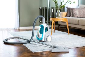 Vacuum in living room