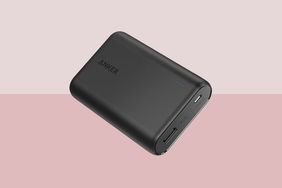 An Anker portable power bank with visible charging ports and minimalist design
