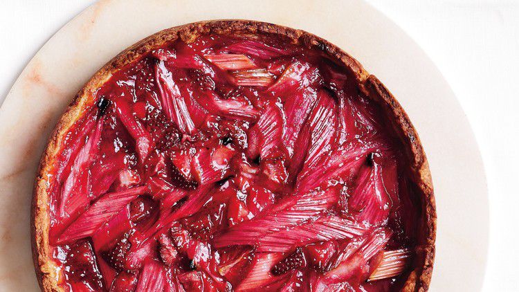 strawberry-rhubarb tart