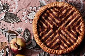decorative cinnamon sugar stencil double crust apple pie