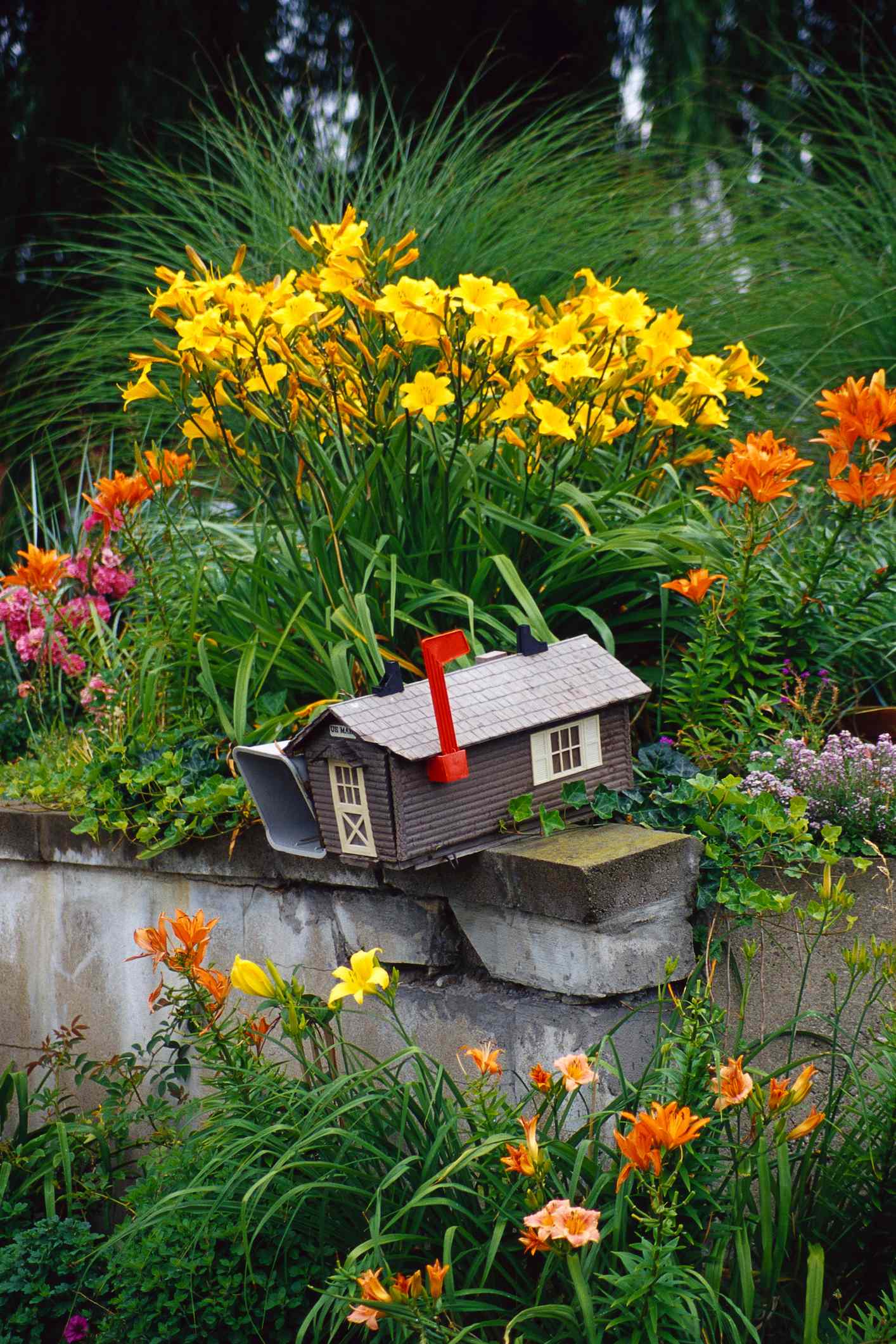 Pollinator friendly plants mailbox