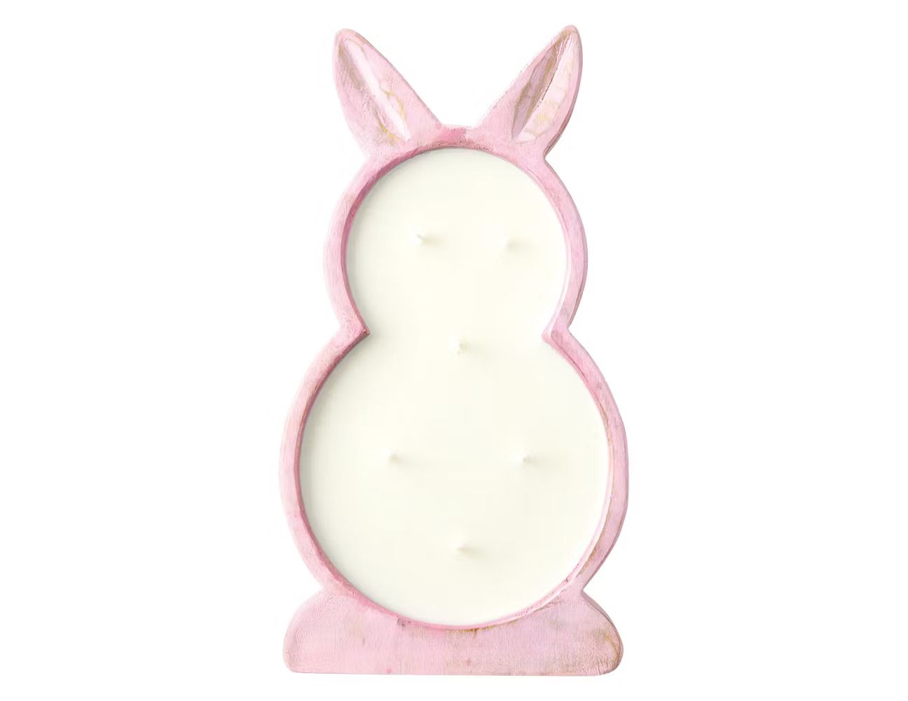 Pink bunny candle. 