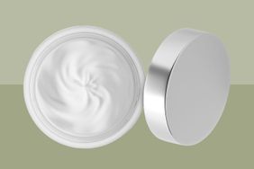 Moisturizer on green background