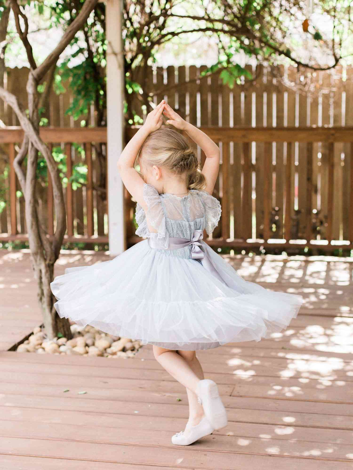 Flower Girl Hairstyle Twist and Braid Side Ponytail