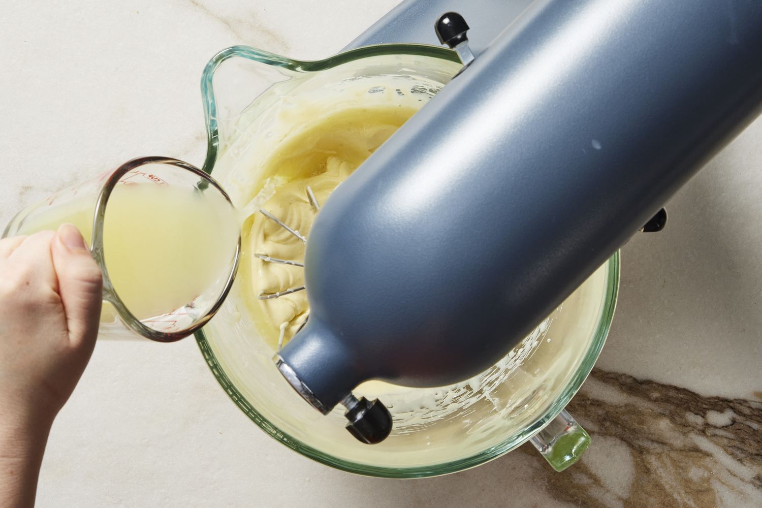 Lime juice into wet mixture