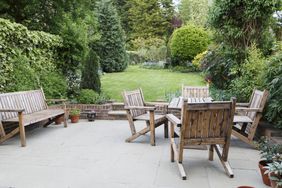 Wood Furniture on Concrete