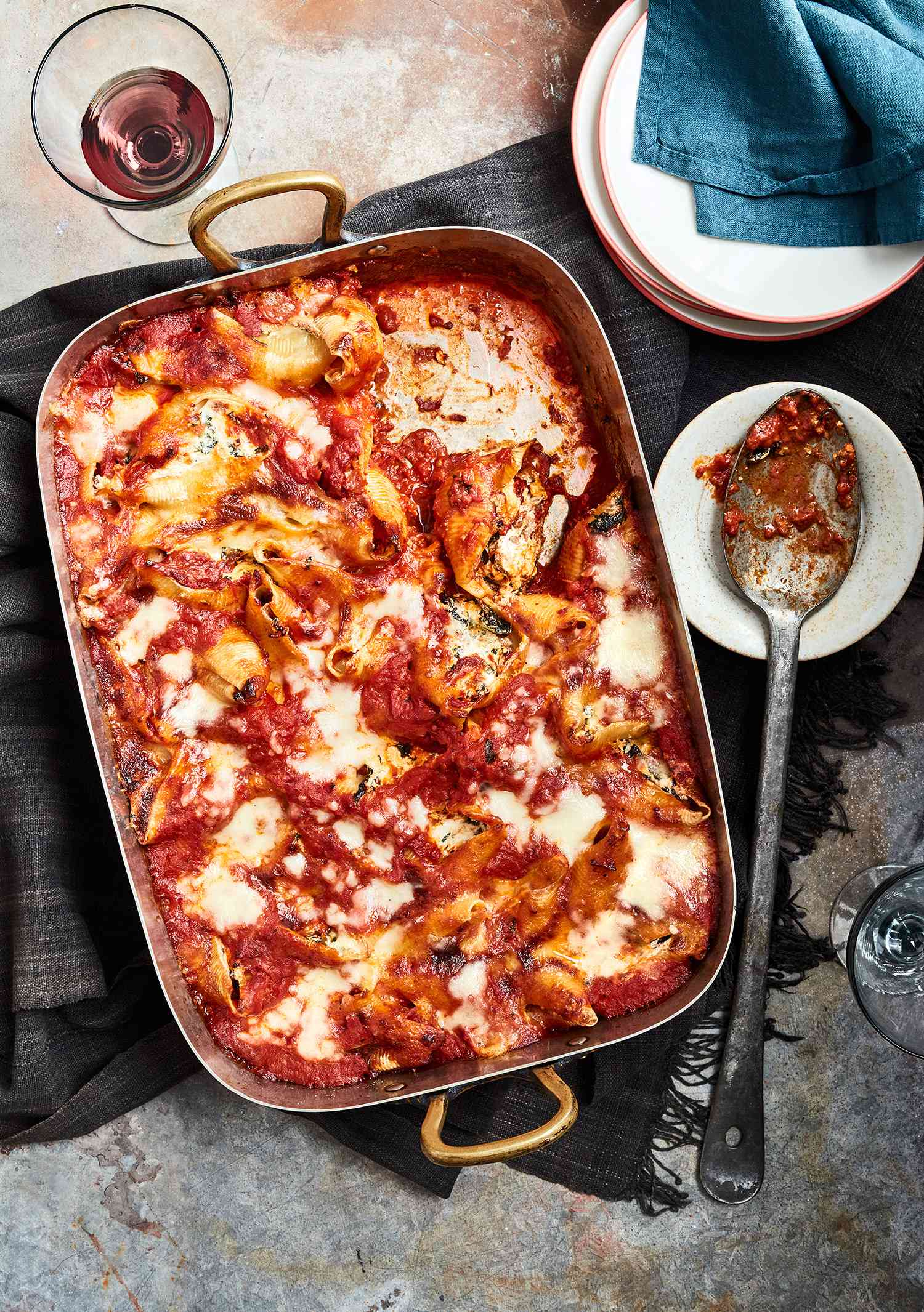 Sausage and Kale Stuffed Shells