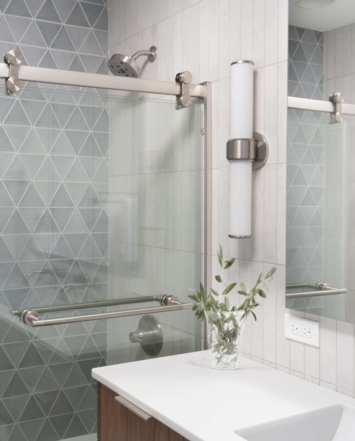 vertical scone small bathroom