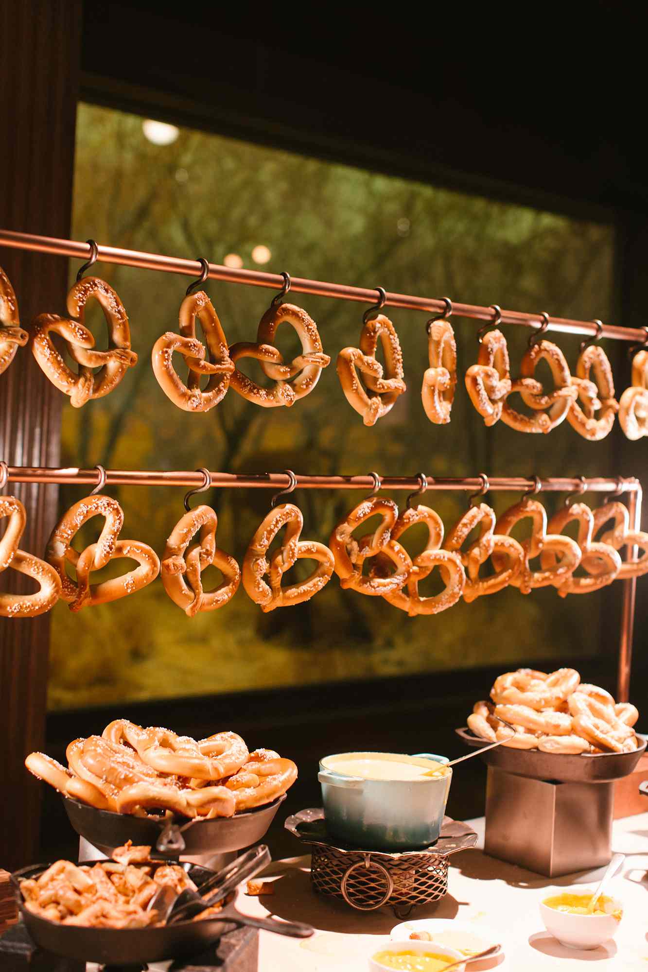 duff goldman wedding cocktail hour pretzels