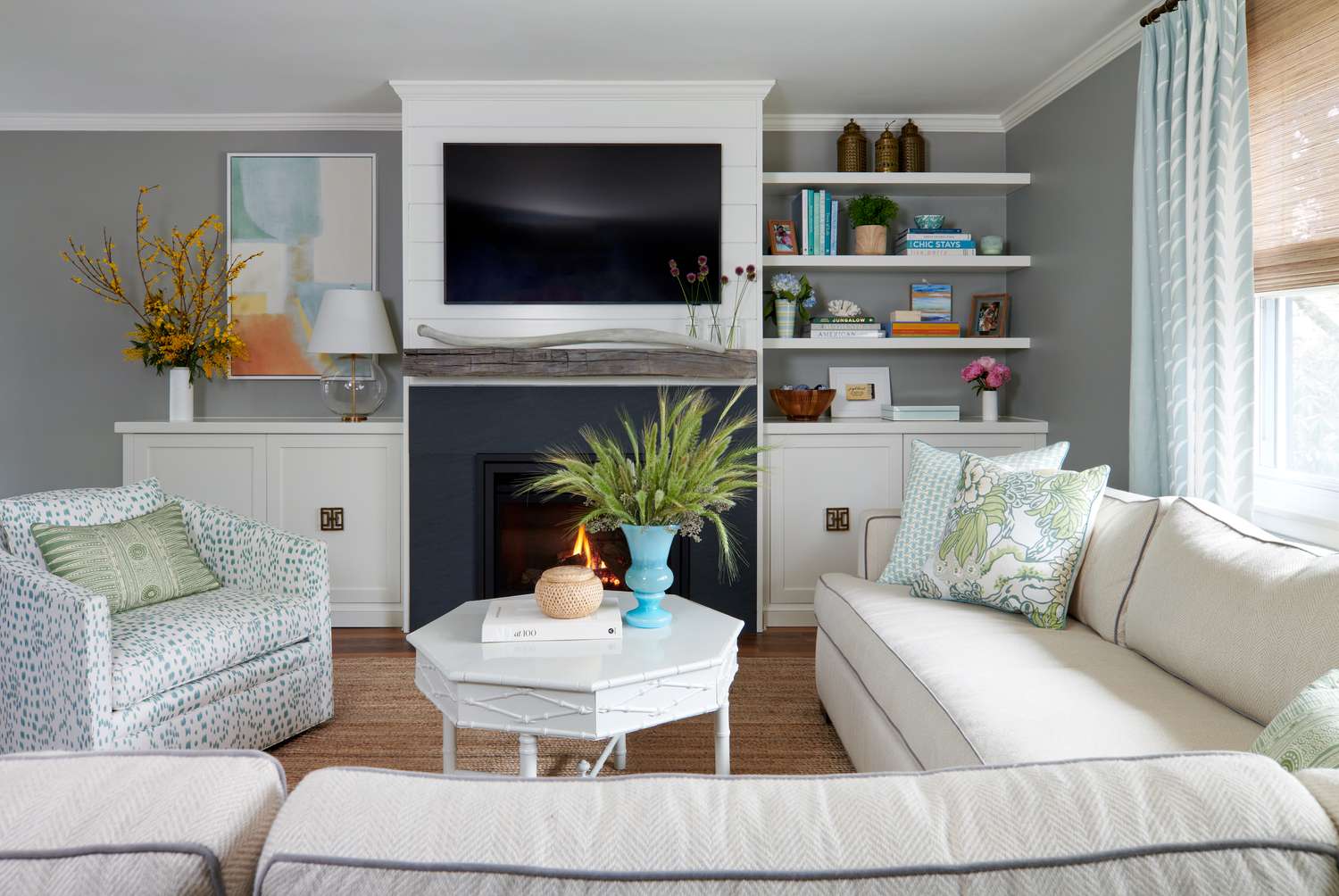 driftwood fireplace mantel