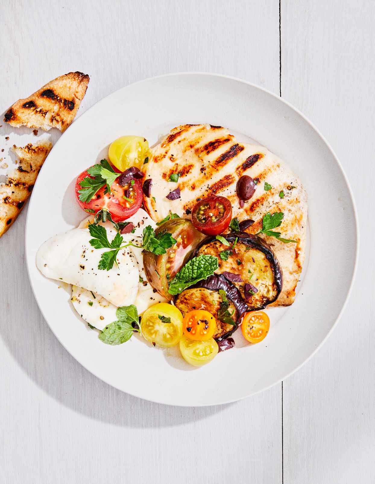 Grilled Chicken-and-Eggplant "Caprese"