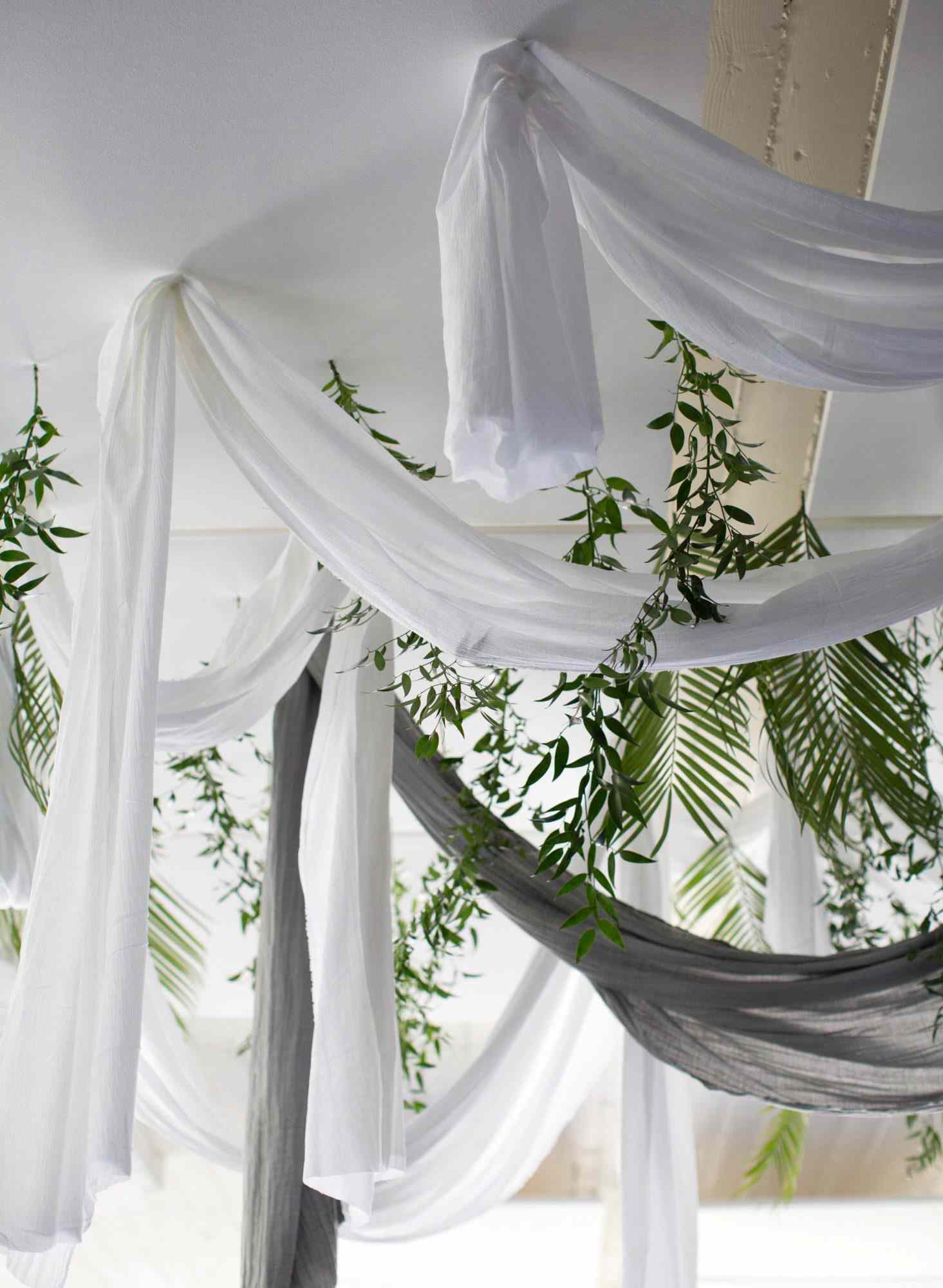 wedding overhead draping