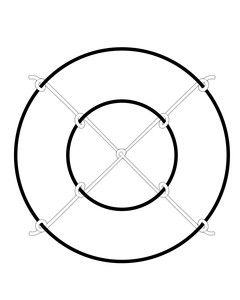 illustration for making a ribbon chandelier