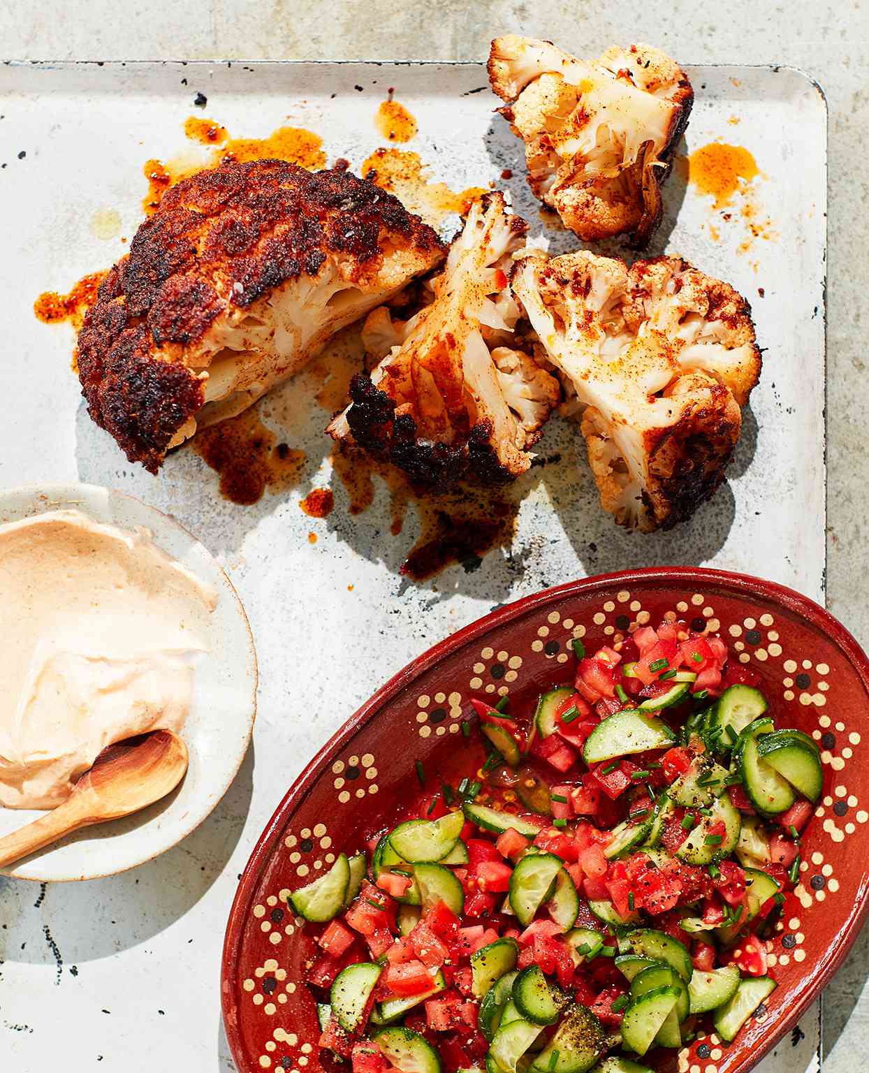 Whole Grilled Cauliflower With Garam Masala