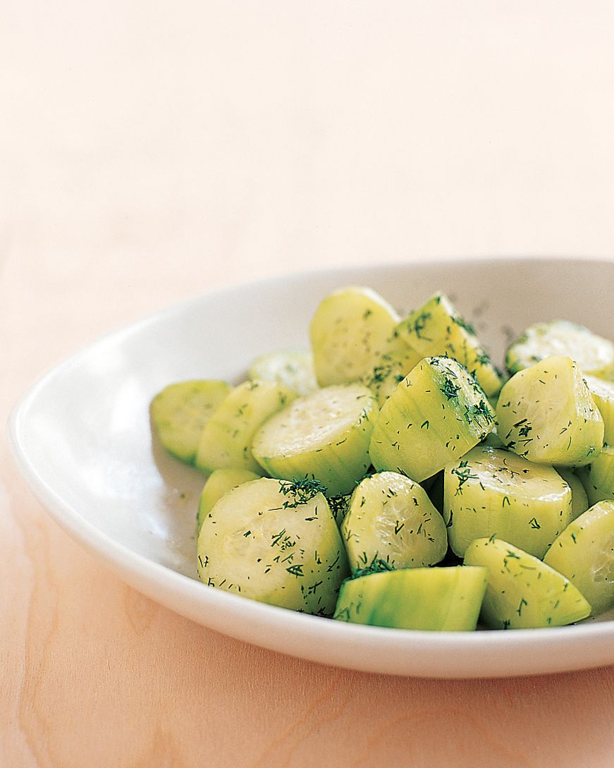 sauteed cucumbers in dish