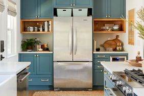 Kitchen with chrome appliances