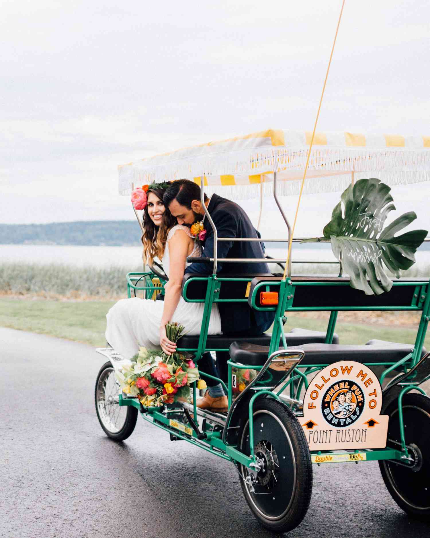 wedding exits surrey bike