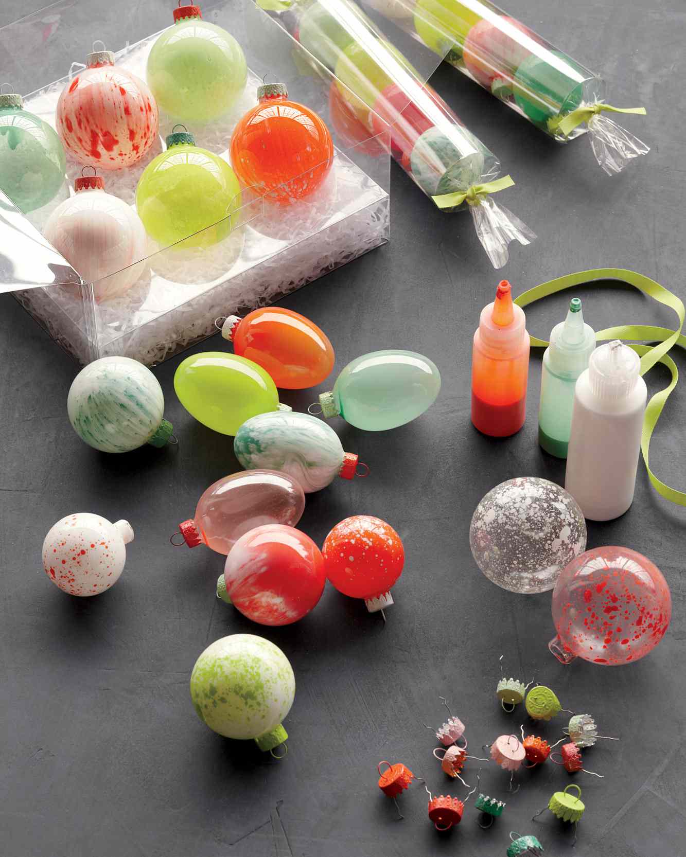 painted ball Christmas ornaments