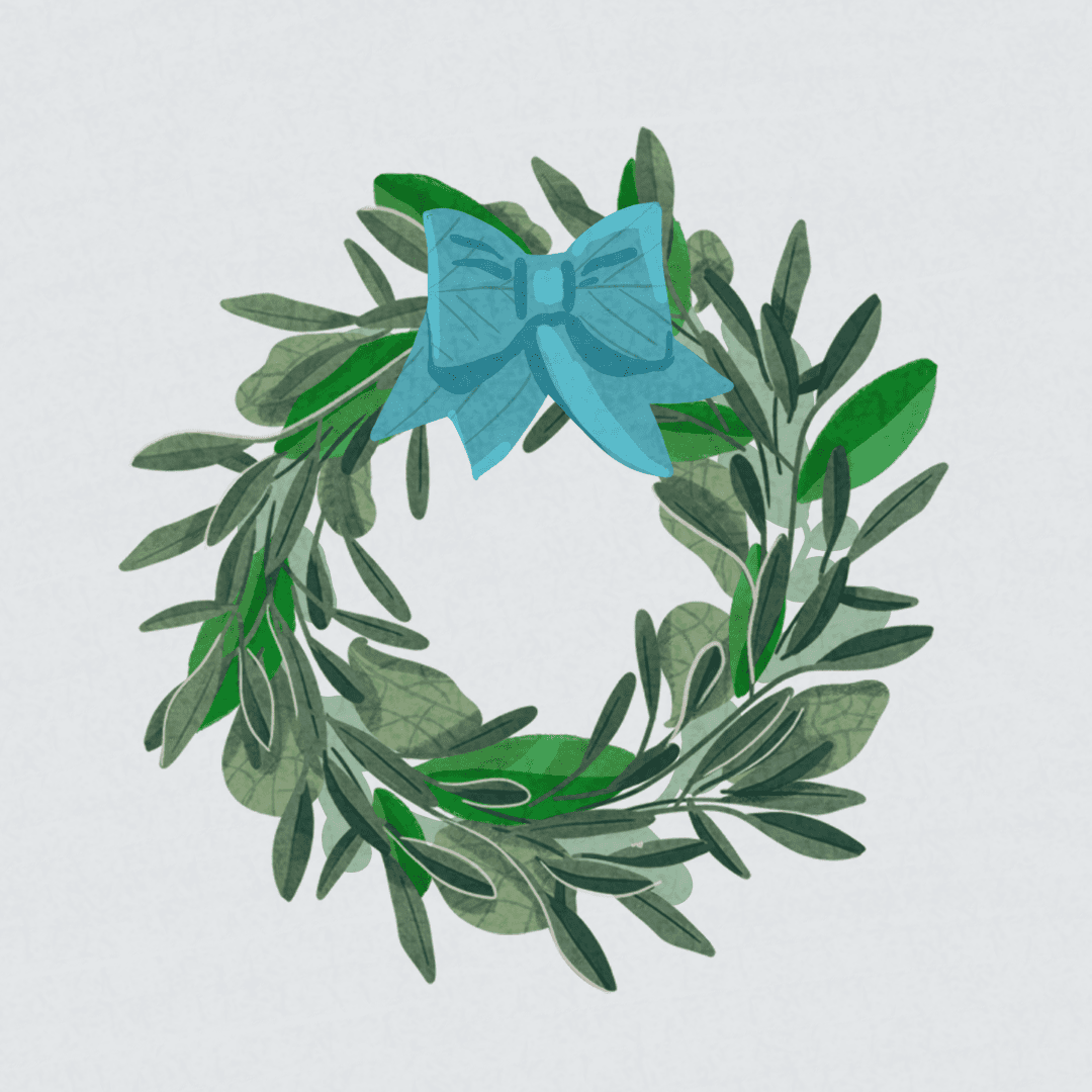 layered wreath bow