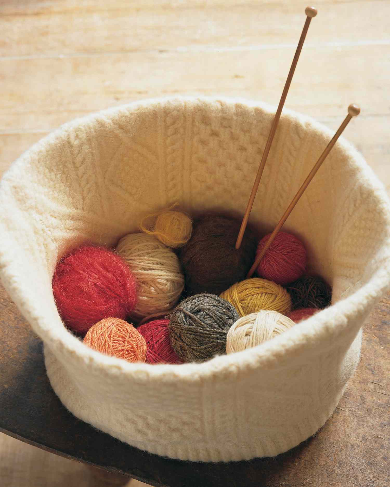 Felt Knitting Basket