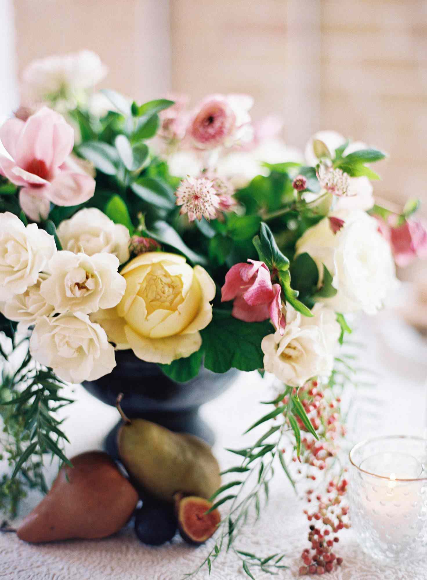 afton travers wedding centerpiece