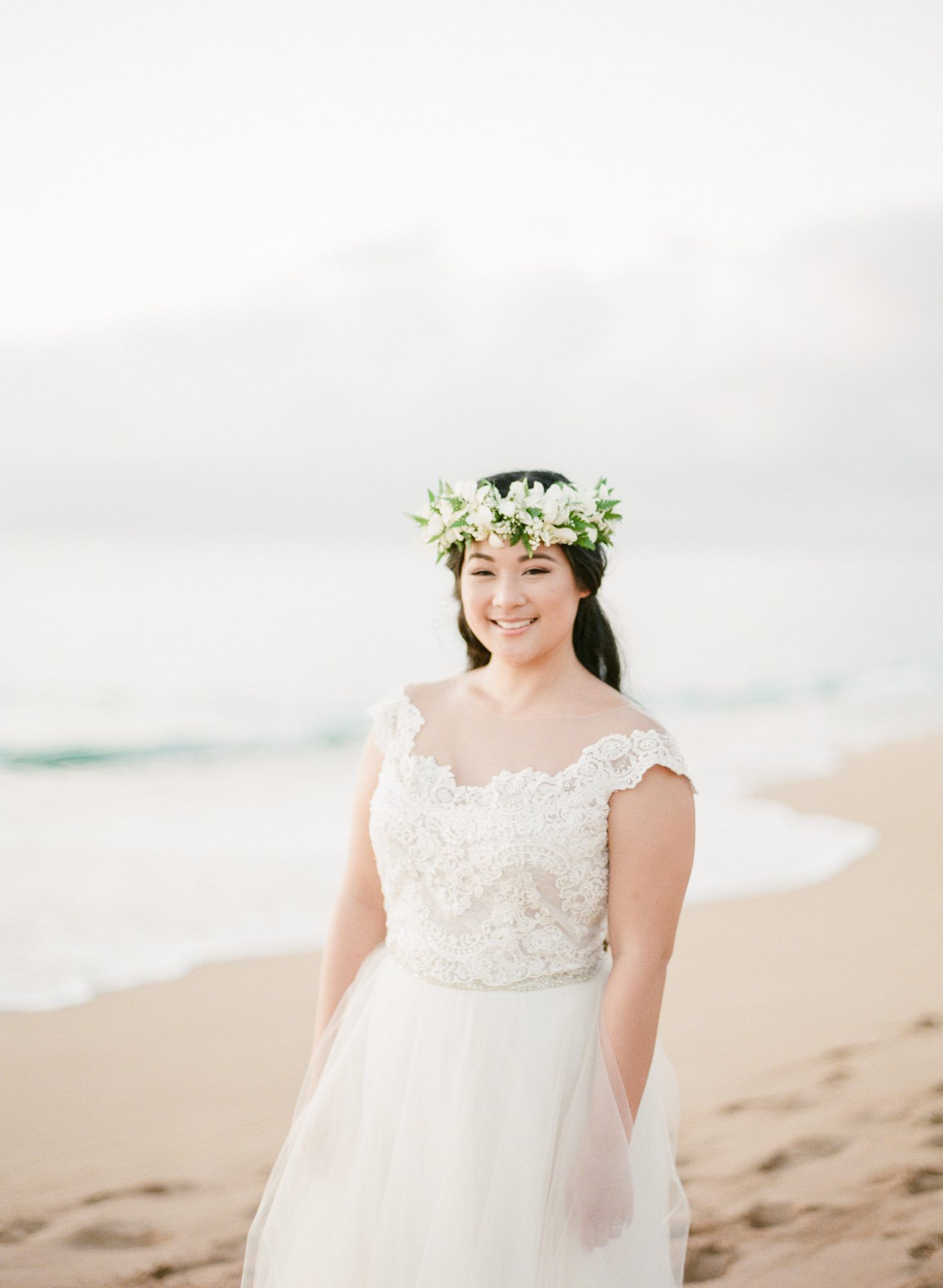 bride on beach