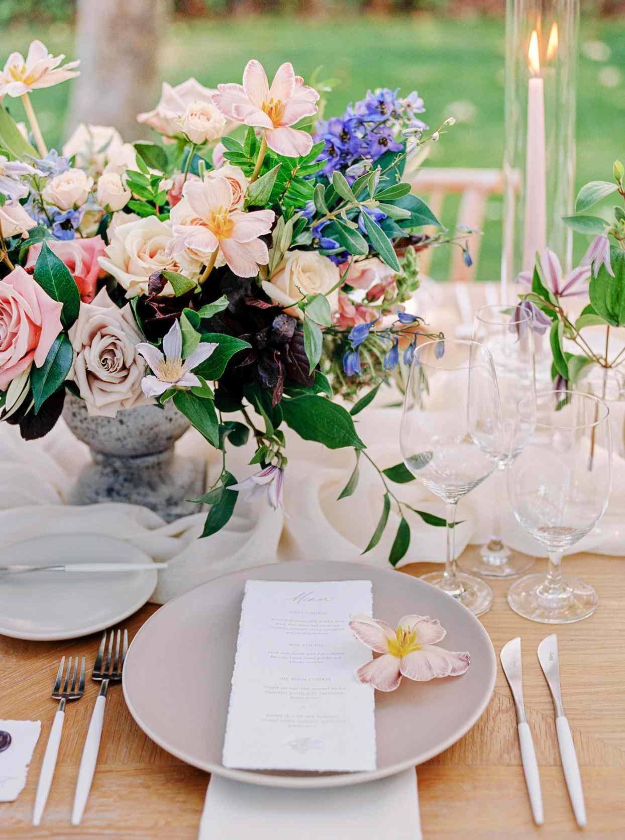 floral centerpieces at wedding reception