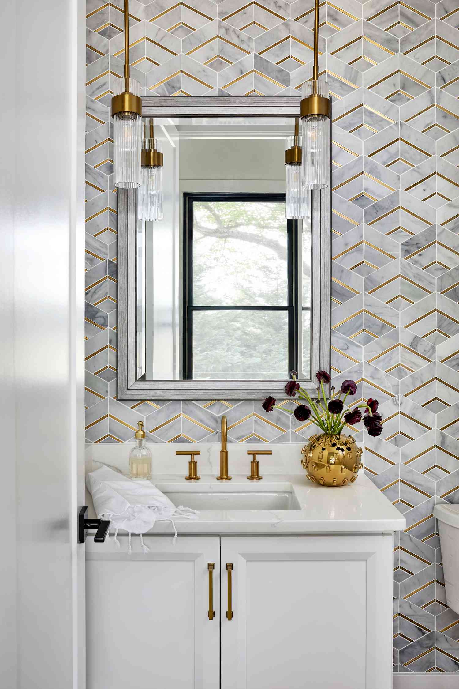 art deco jewel box bathroom