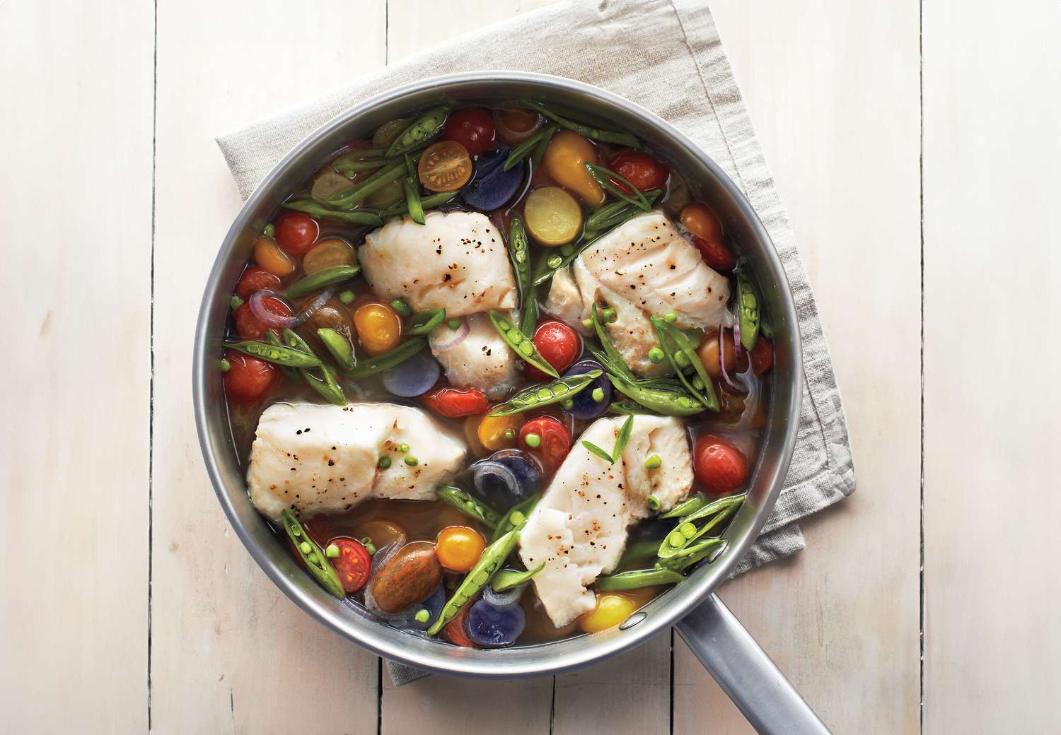 Cod in pan