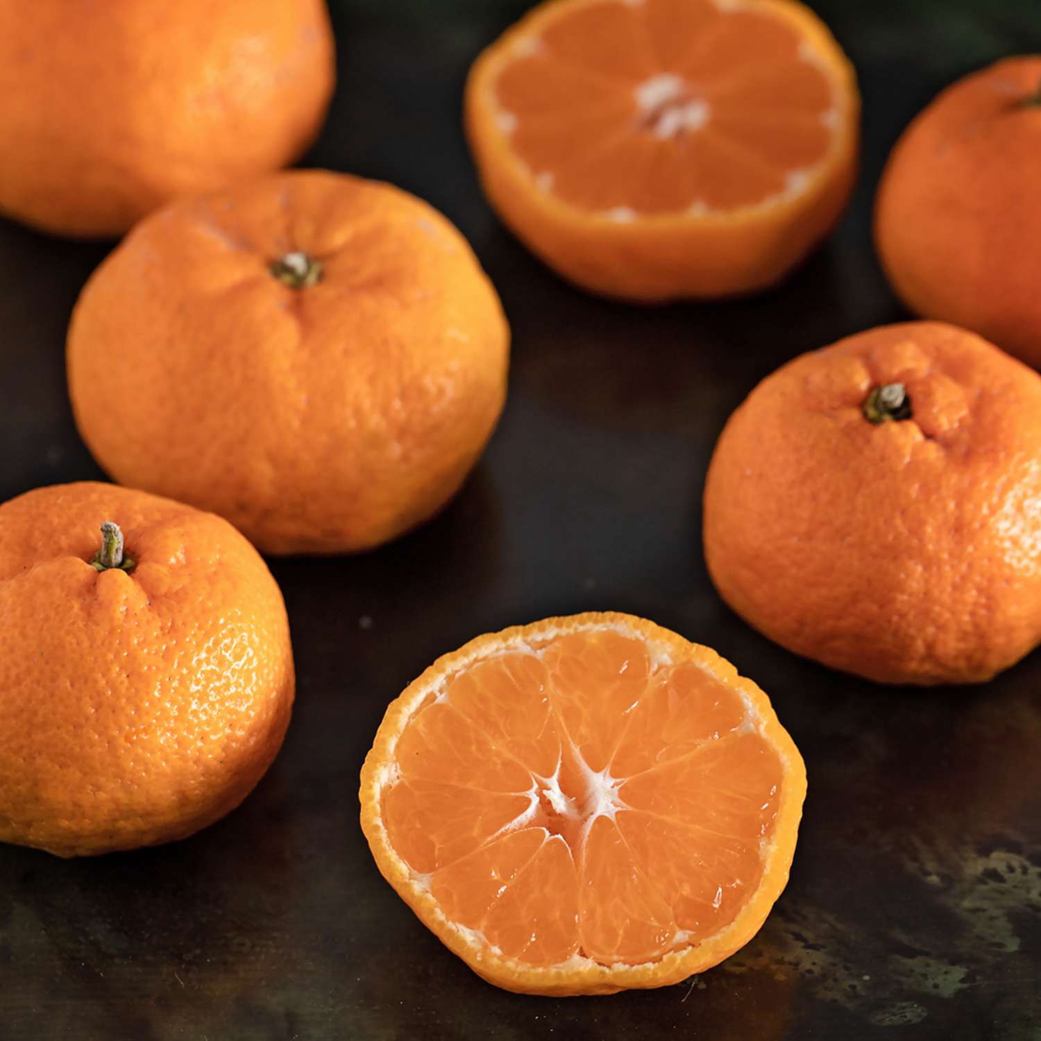 kishu mandarins sliced and whole