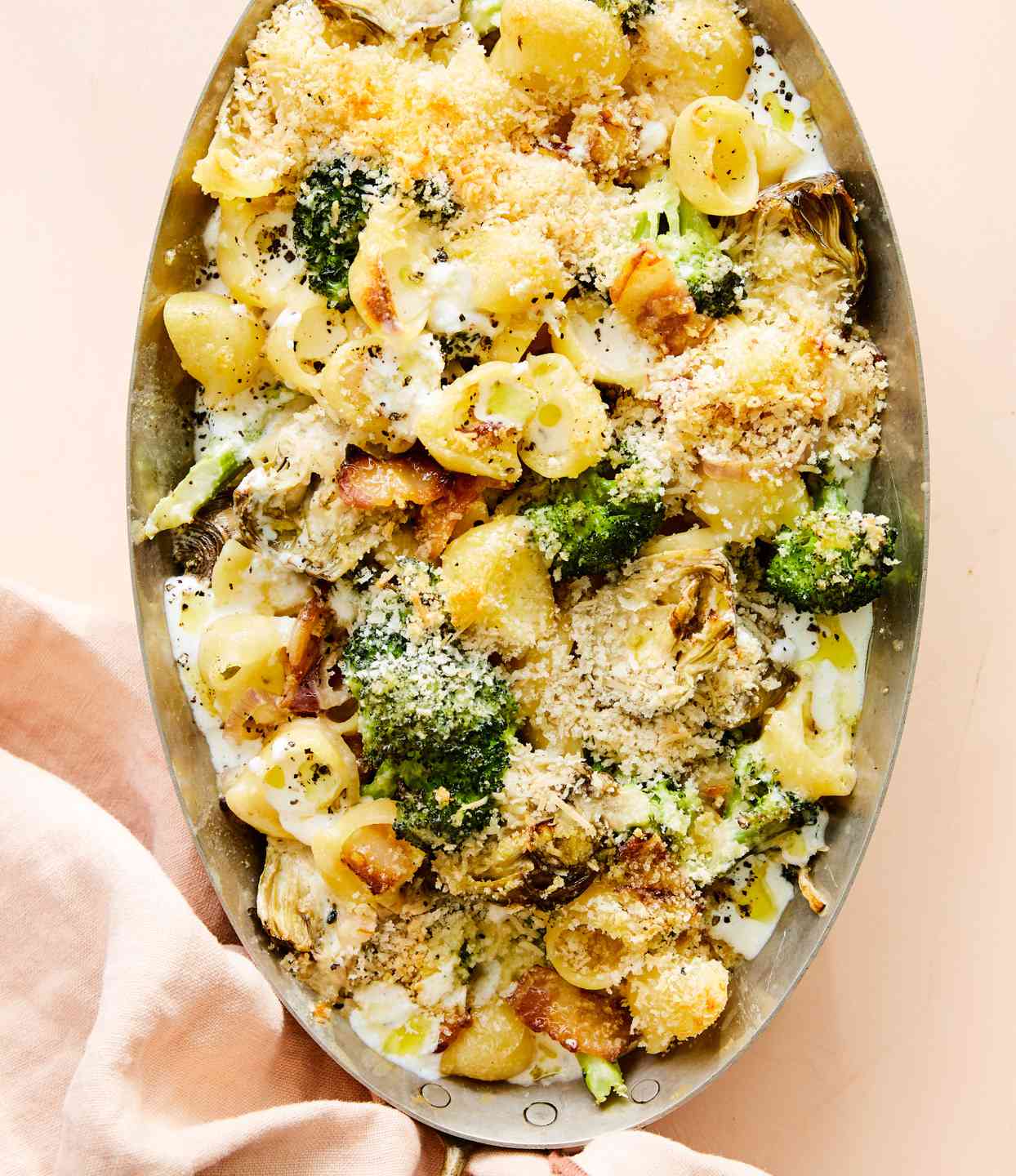 Baked Broccoli-and-Artichoke Shells