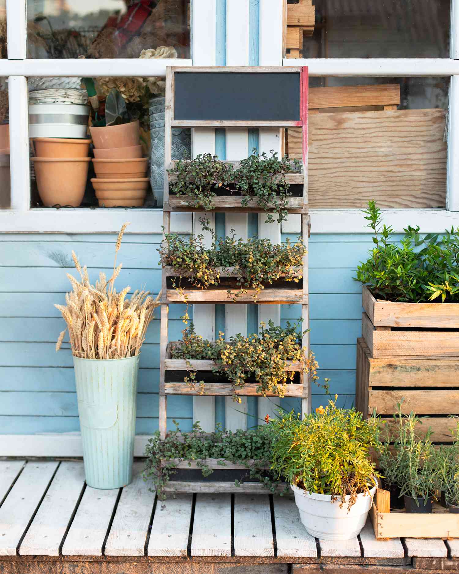 Herb garden front porch