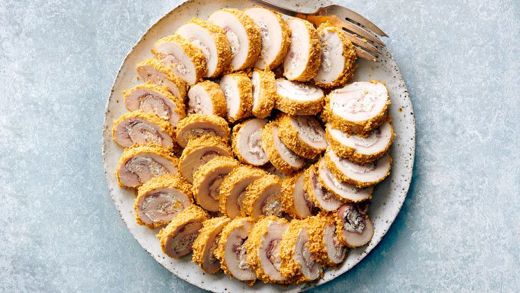 Chicken Cordon-Bleu Roll-Ups