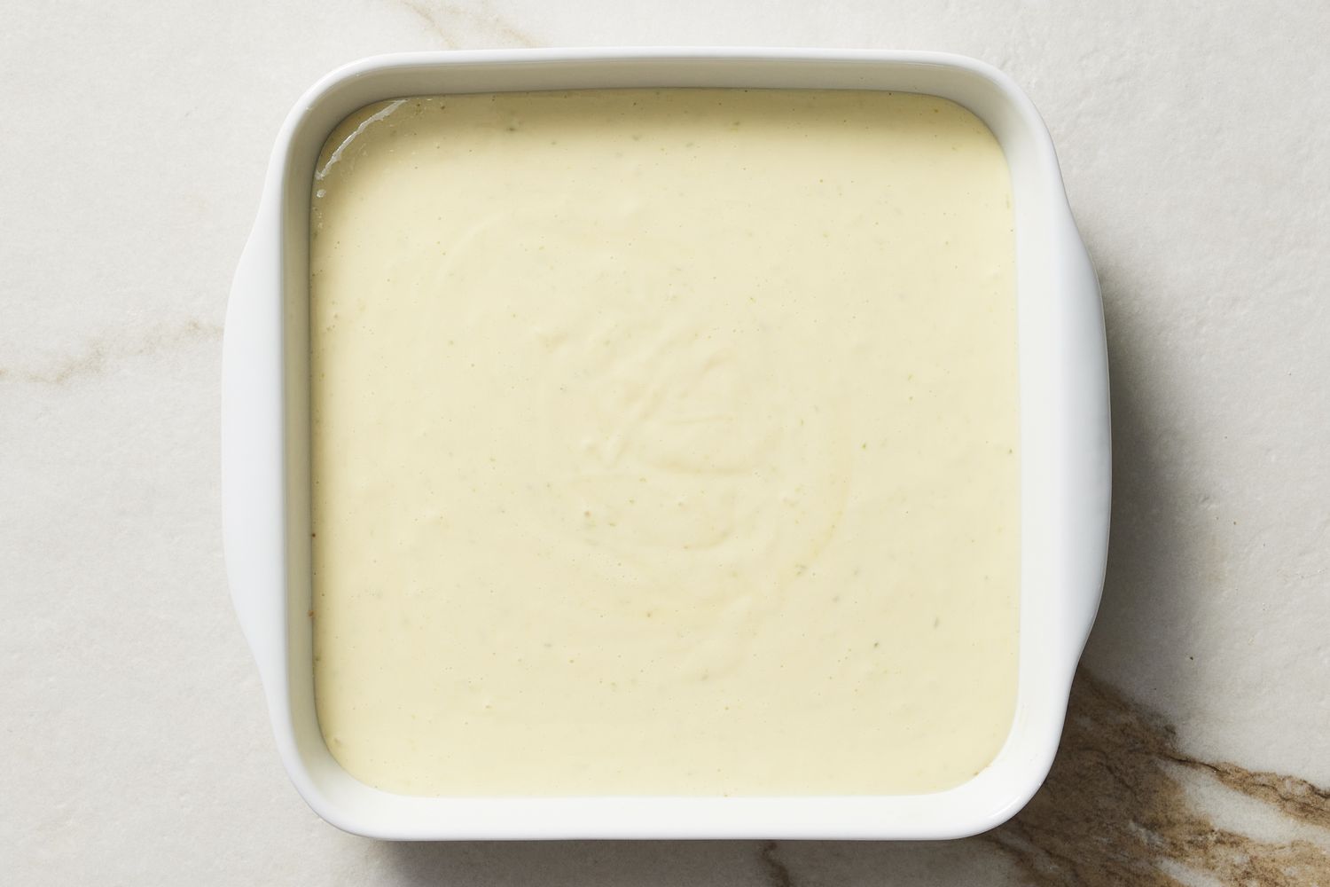 Key lime bars ready to be baked