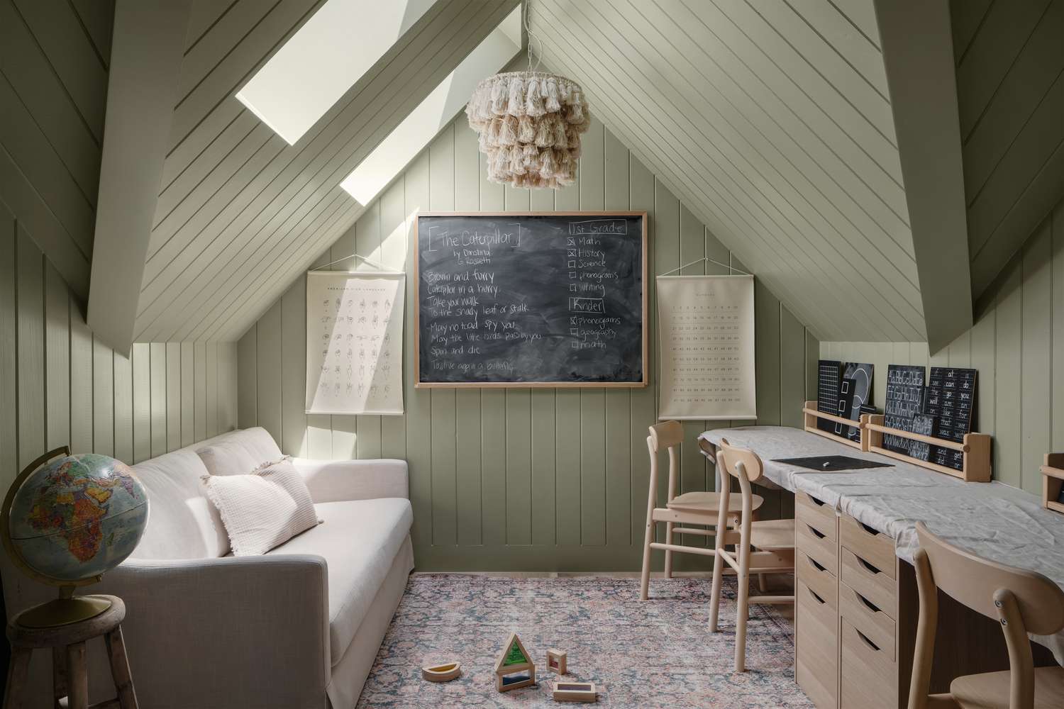 Child's Playroom and Study Station in the attic