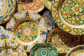 close up of Majolica Pottery